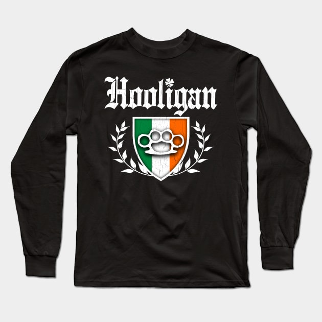 Irish Hooligan (vintage distressed look) Long Sleeve T-Shirt by robotface